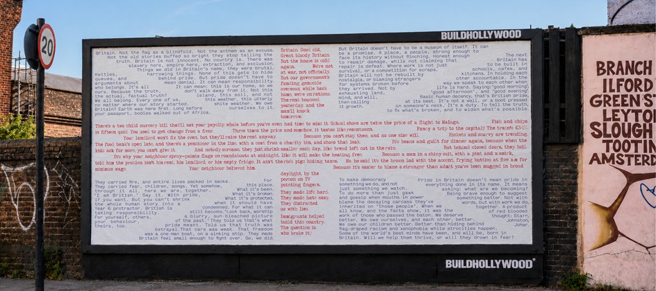 New billboard reimagines Britain’s future